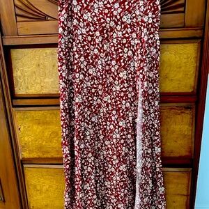 Reformation red skirt